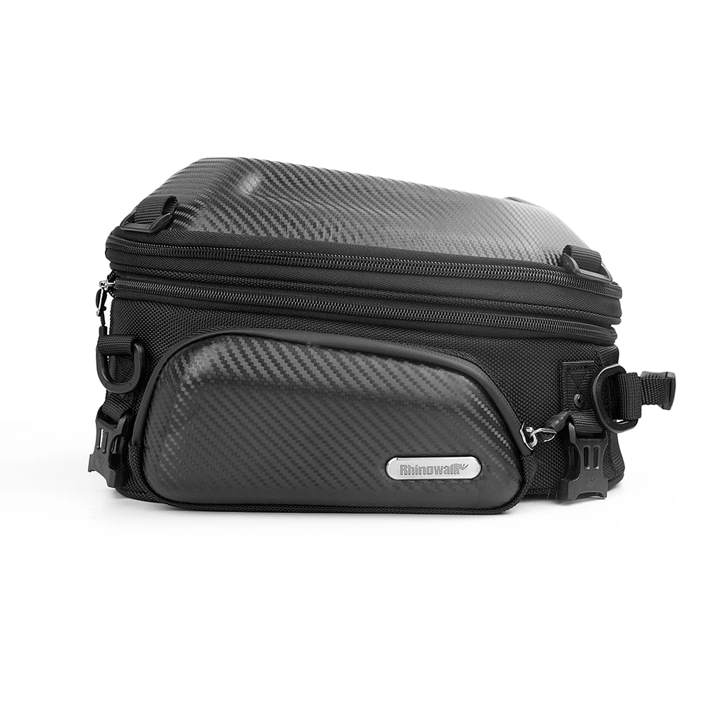 Rhinowalk Motorfiets Achterbank Tas 12l-18l Uitbreidbare Motor Hard Shell Rugzak Outdoor Motorcross Kofferbak Koffer Koffer Koffer Koffer Koffer