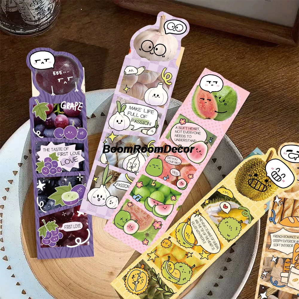 30PCS Playing With Food And Light Bookmark Nostalgia Landscape Luggage Skateboard Reading Books Living Picture Coffee Bookmarks