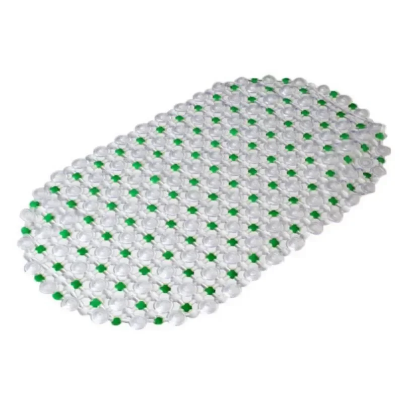 PVC Anti-skid Bath Mats Rectangle Bathtub Safety Shower Non-slip Bath Mats With Suction Cups Transparent Floor Mat