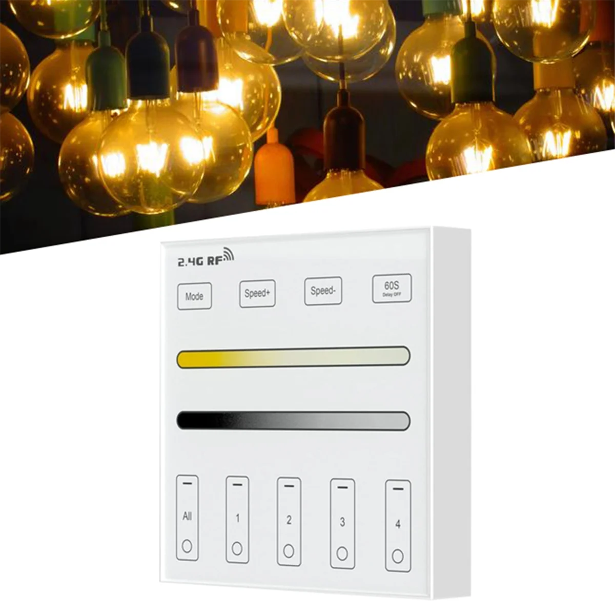 POSV-2.4G RF 4 Zone 86 Pannello DM/CCT Controller LED intelligente Controller touch temperatura doppio colore per il controllo della luce LED