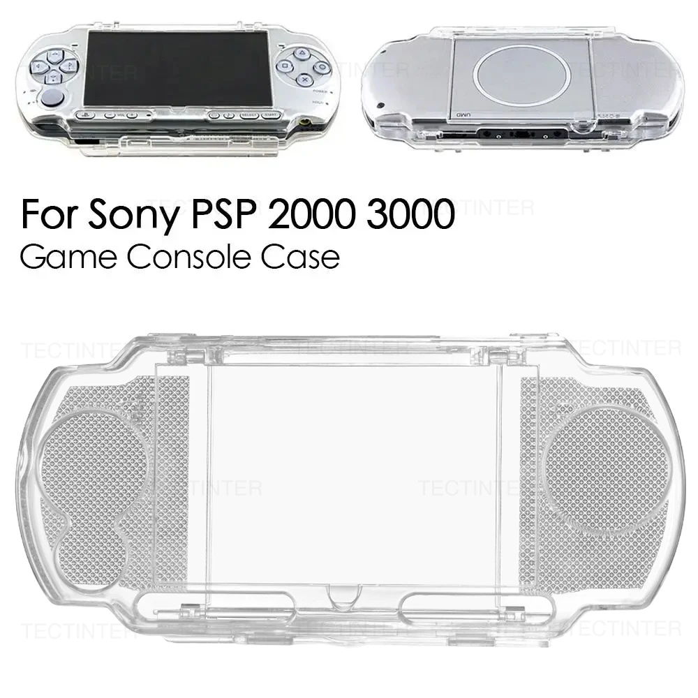 Transparente, durchsichtige PC-Hartschale für PSP-Serie und PSV 1000, Handkonsole, Schutzhülle für Sony PSP 2000-Zubehör