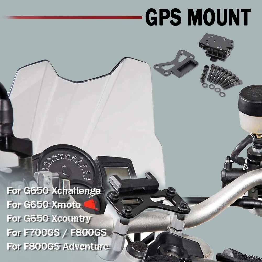 

New For BMW G 650 Xchallenge Xmoto Xcountry GPS/SMART Phone Navigation GPS Plate Bracket Adapt Holder F700GS F800GS Adventure