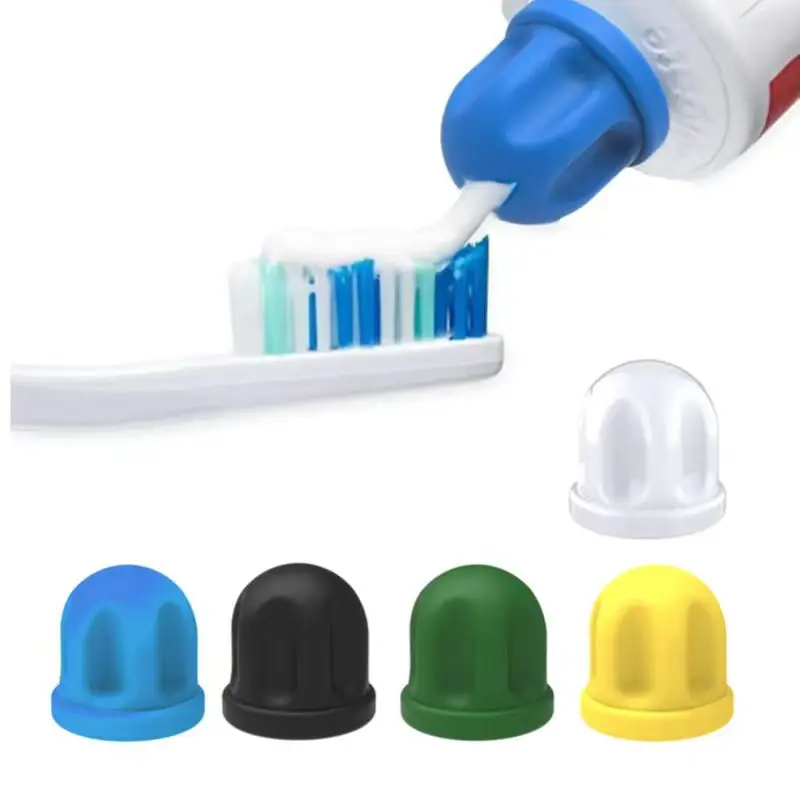 Silicone Toothpaste Cap Reusable Self Closing Toothpaste Squeezer Dispenser