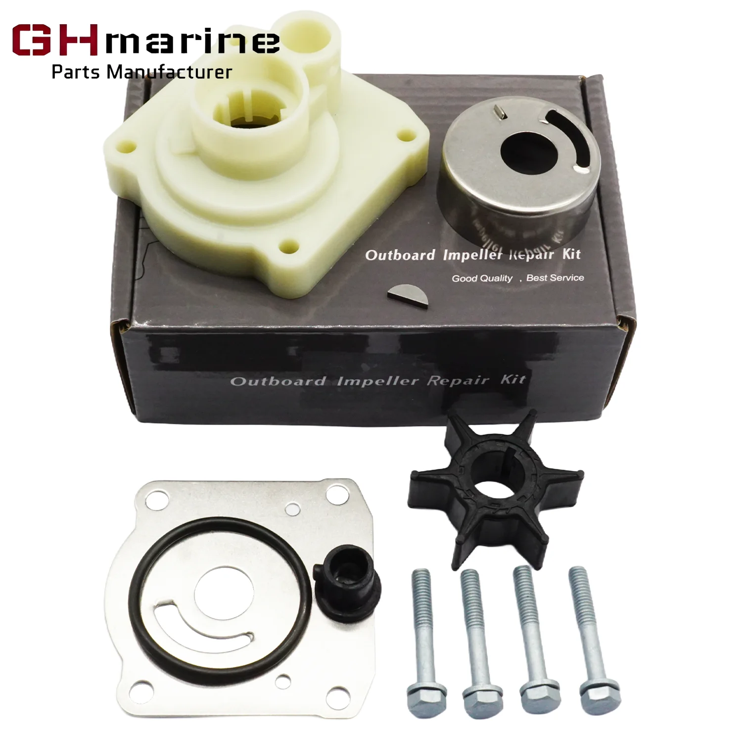 

Water Pump Impeller Repair Service Kit for Yamaha Marine 25 HP F25 F25A 25B 4 Stroke Outboard Engines 61N-W0078-10 61N-W0078-11