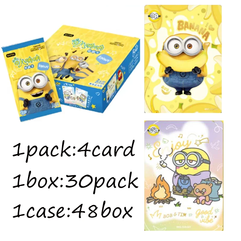 Wholesale Kayou Genuine Minions Banana Cute Master Pack 1st Edition Despicable Me Character Collection Trading Card Blind Bag To