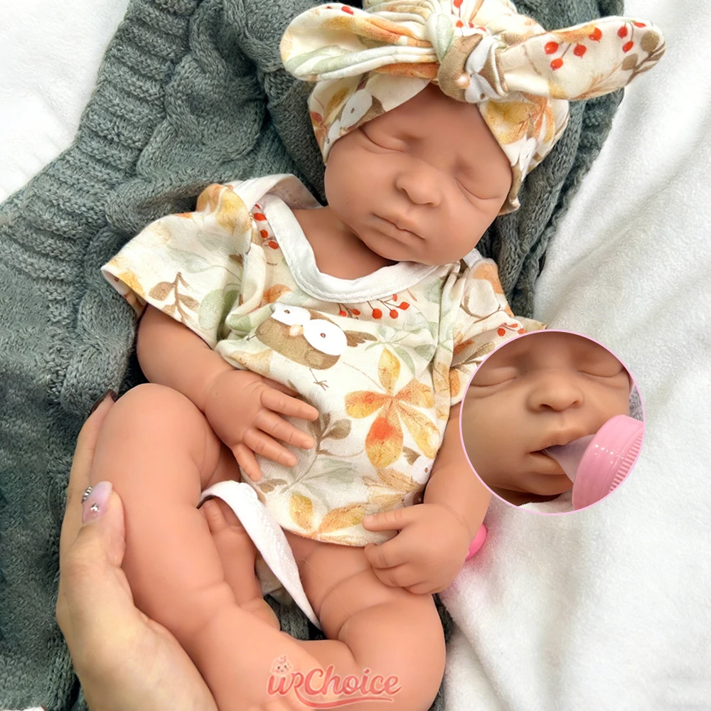 

17-дюймовая кукла-реборн для девочек, полностью силиконовая, с гибкими конечностями, реалистичной кожей и венами, для пожилых людей, приносящая радость