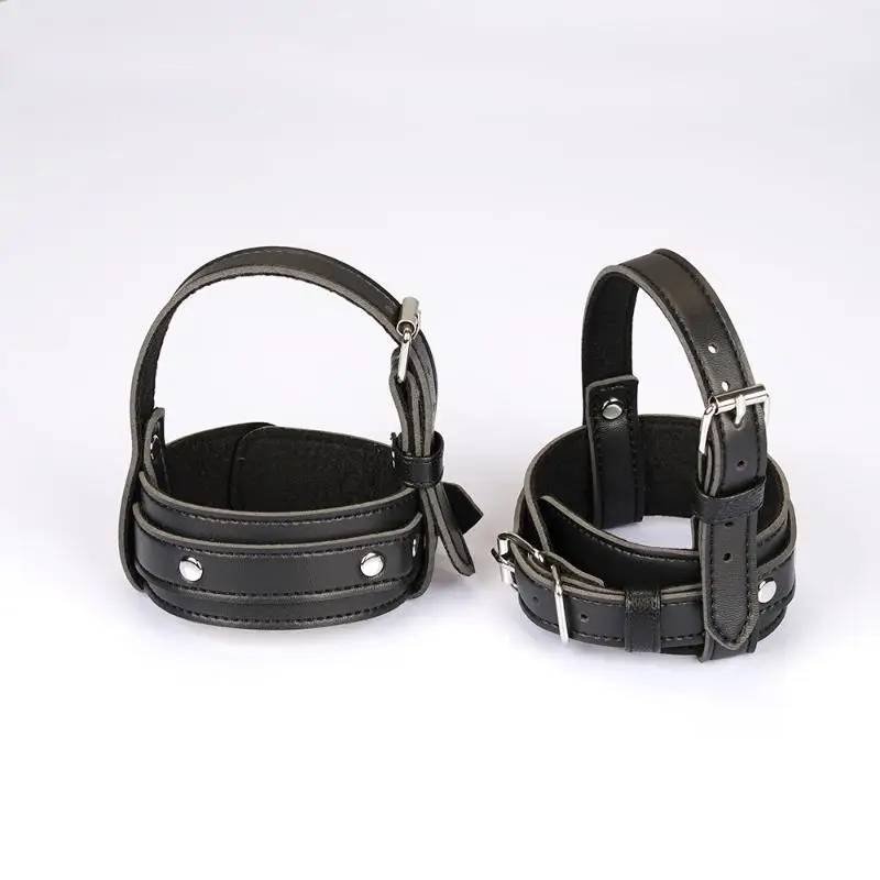 

2 шт., женские регулируемые черные ремни на щиколотке из искусственной кожи в стиле панк с пряжками, готические аксессуары для ног для косплея, вечеринки