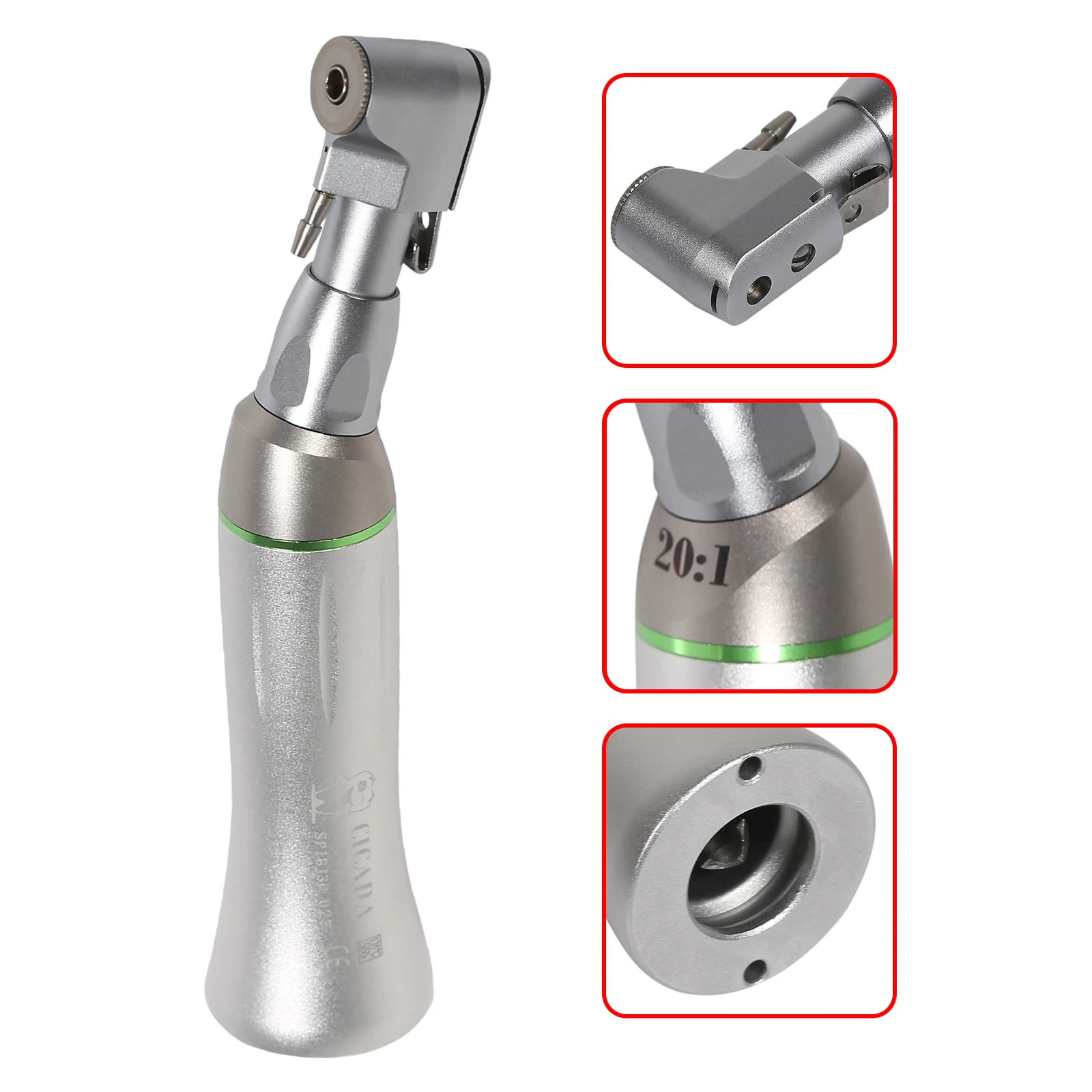 NSK Style Dental Implant (LED) Surgery 20:1 Reduction Handpiece Contra Angle