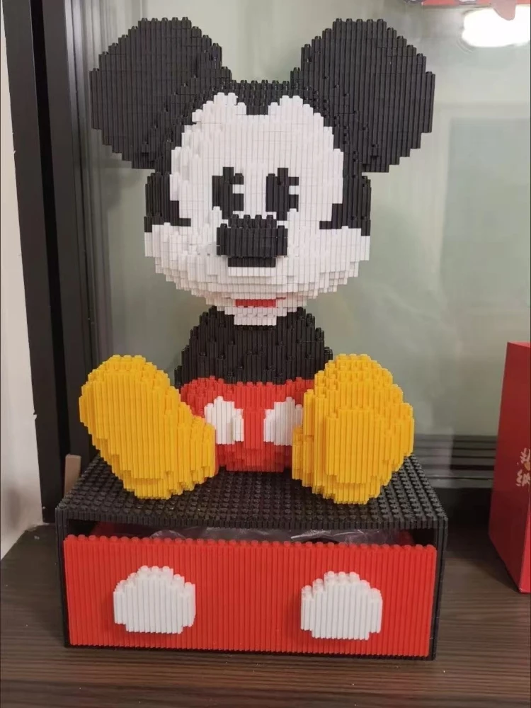 4500 stuks Mickey Mouse blokken speelgoed in lade Mickey Mouse blokken speelgoed verbindende blokken bouwstenen kinder verjaardagscadeaus - afbeelding 2