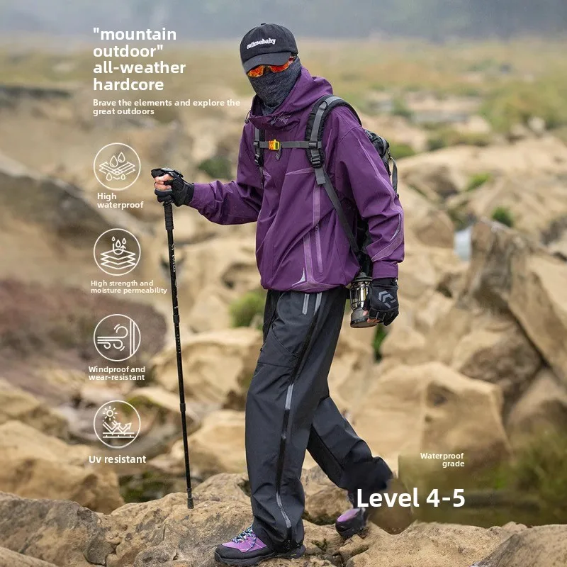 

Sports three-proof outdoor stormpants men's side open zipper waterproof quick-drying straight overalls