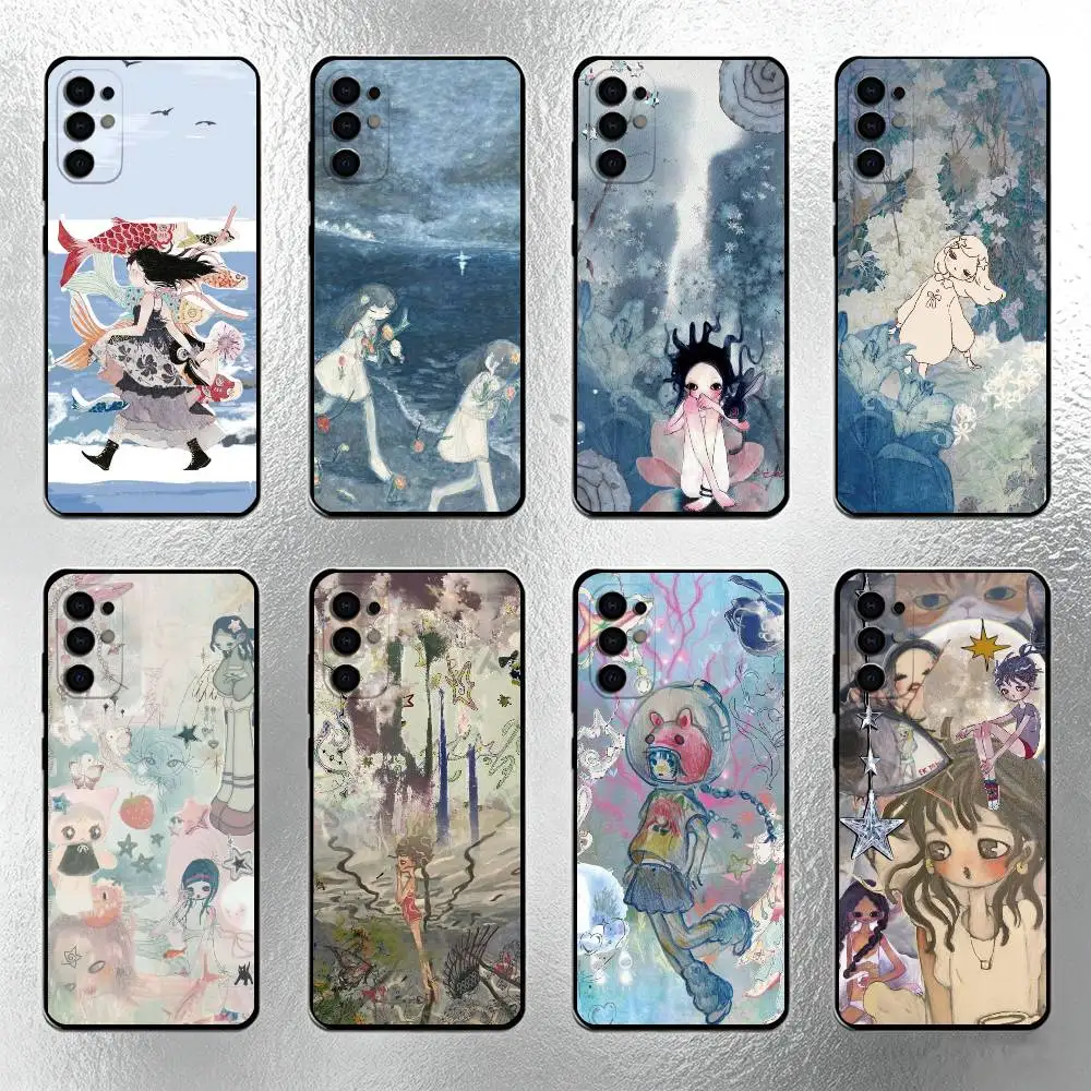 Aya Takano Art Phone Case For Samsung S25,S24,S21,S22,S23,S30,Ultra,S20,Plus,Fe,Lite,Note,10,Black Cover