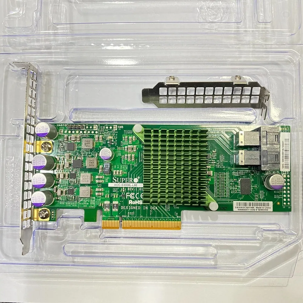 Supermicro AOC-S3008L-L8E SAS 8-Port 12Gb/s PCIe HBA IT-Mode w/ Bracket