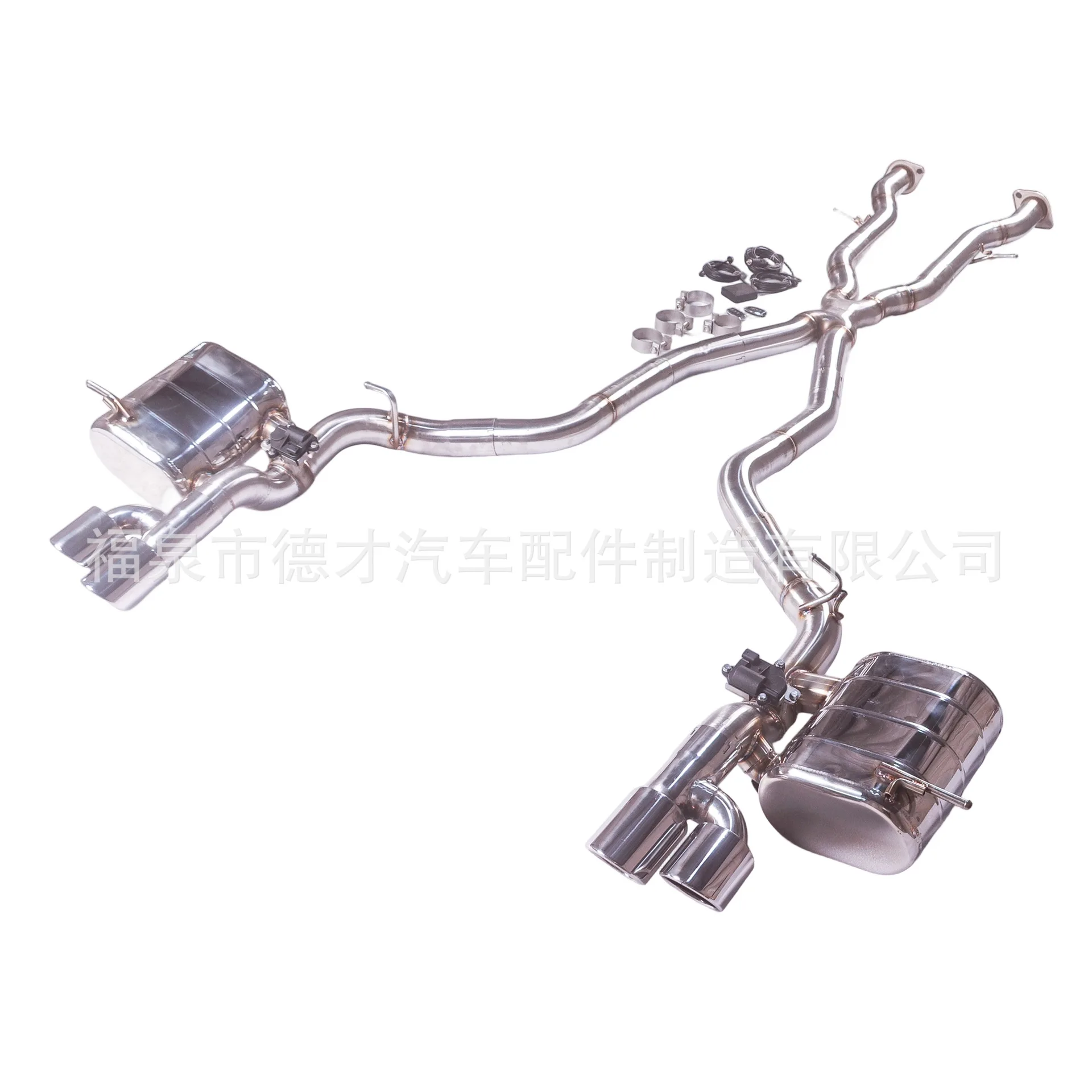 

Suitable for Grand Cherokee to GFC middle tail double drum double valve four out electronic valve exhaust pipe modification soun
