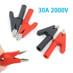 Crocodile Alligator Clips With 4mm Socket Banana Jack Test Clamp Wire Clip terminal 30A 2000V