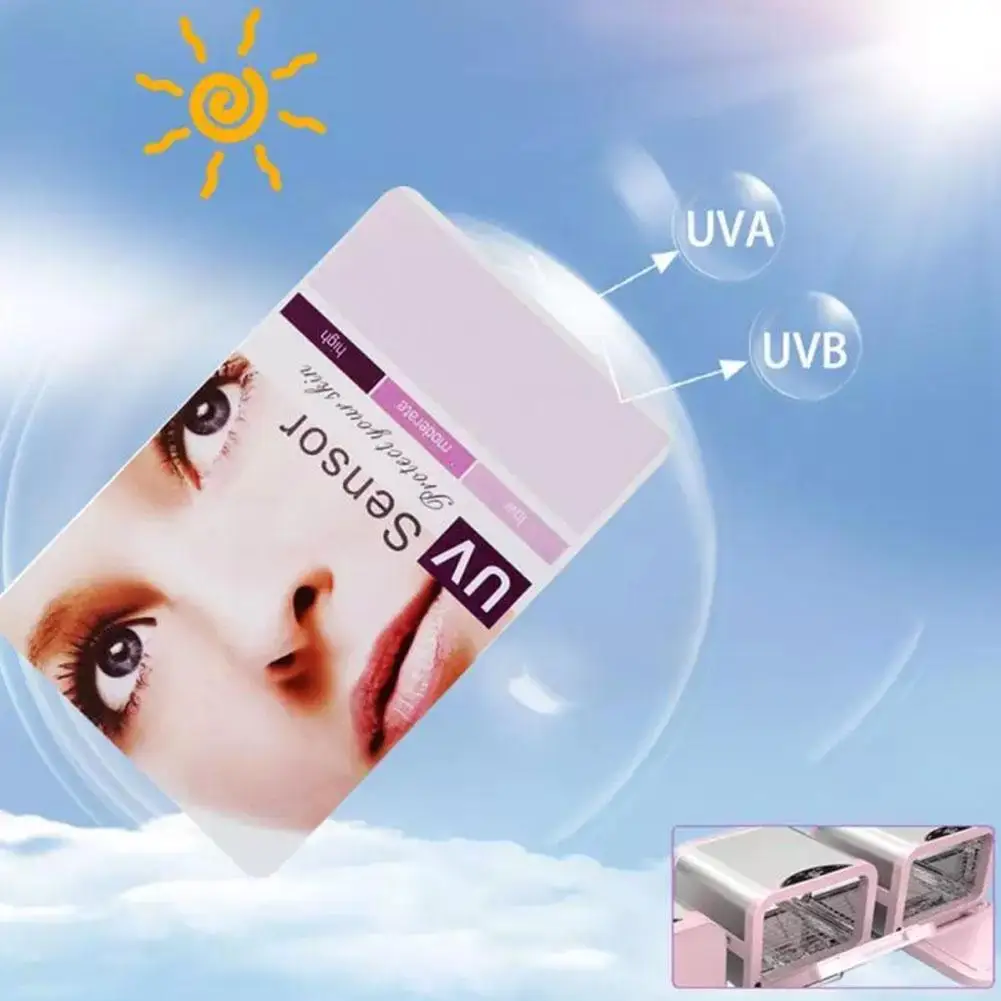 New Portable Uv Test Card Quick Test Uv Card Indicator Uv Paper Light Sunscreen Face Test Test Lamp Life I6R8