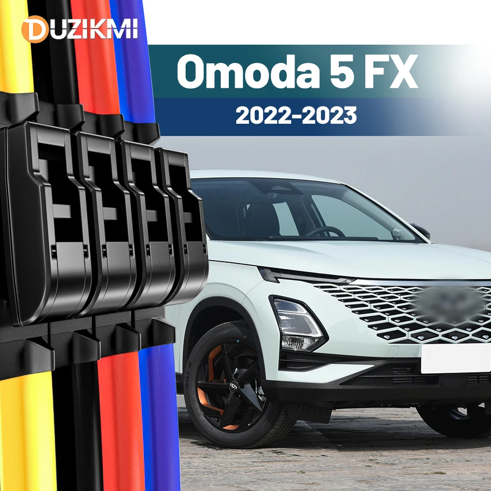 Für Chery Omoda 5 FX 2022–2023, 2 Stück Frontscheiben-Scheibenwischerblätter, Rot, Blau