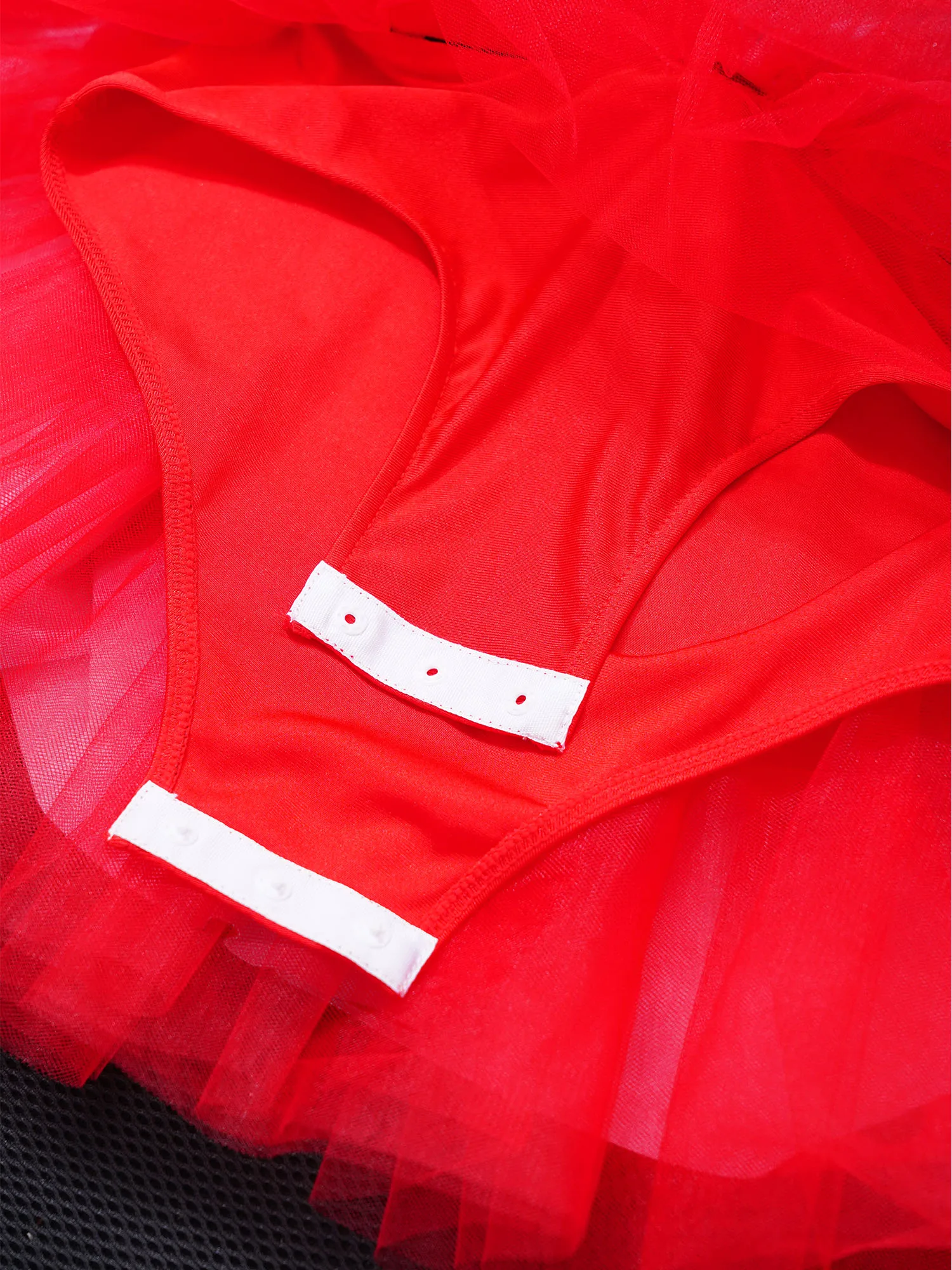 어린이 소녀 투투 발레 댄스 공연 의상 전문 댄스웨어 퍼프 슬리브 도트 프린트 튤 드레스 내장 팬티 포함