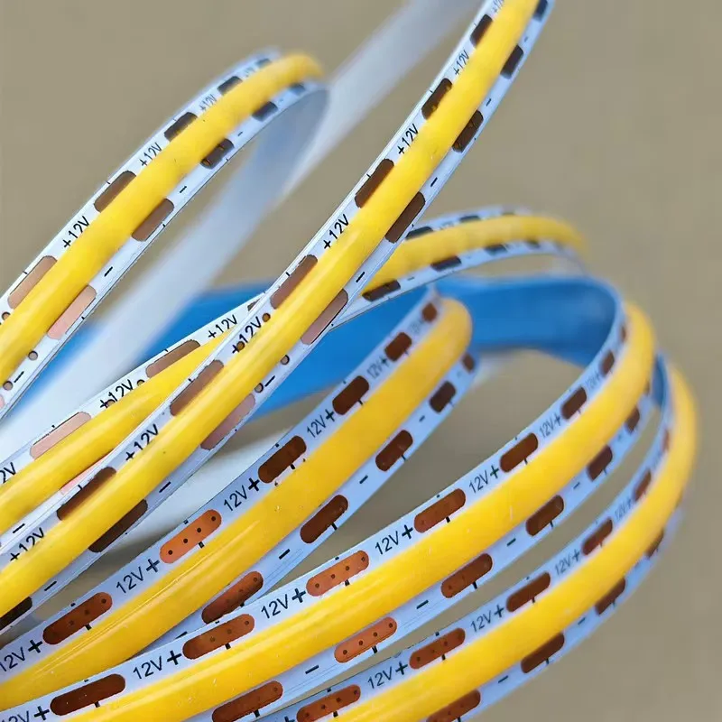 

DC12V 8MM COB Flex Светодиодная лента Освещение Красный Синий Золотой 3000K 4000K 5M в рулоне 1CM Один вырез