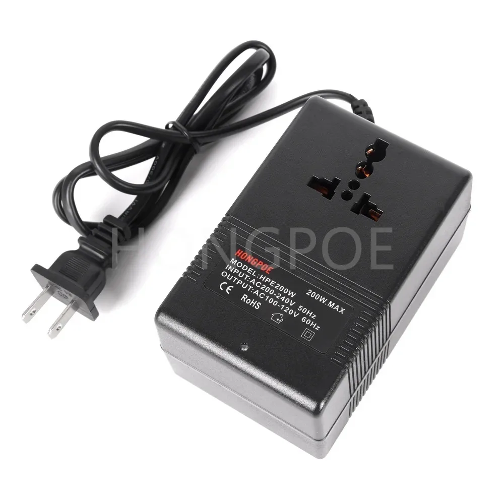 200W 300W Voltage Converter Transformer 110V To 220V Step Down Transformer 220V To 1100V Travel Adapter EU US UK Plug Inverter view 2