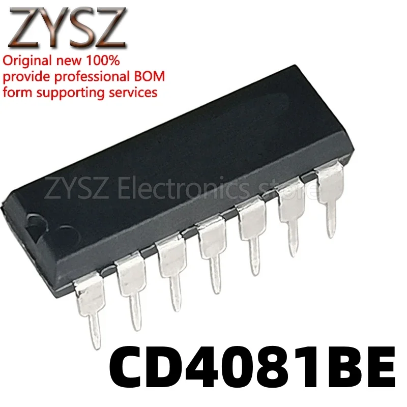 1PCS  CD4081BE CD4081 in-line DIP14 CMOS four-way 2-input AND gate