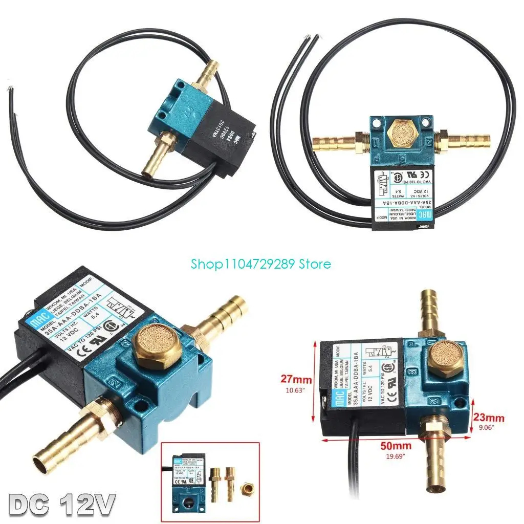 

D8KE 35A-AAA-DDBA-1BA Three Port Control Solenoid Valves for DC 12V 5.4W High-quality Electromagnetic Valves