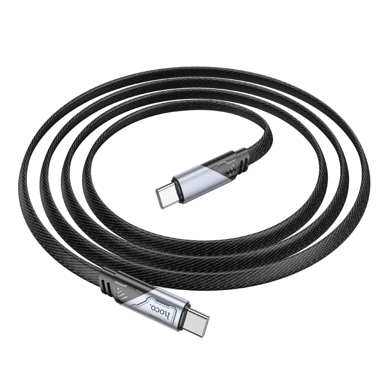 HOCO Ultra Thin 60W USB C to Type C Fast Charging Phone Cable For iPhone 17 16 15 Pro Max 1.2M Wired Charge Cord For Samsung S25