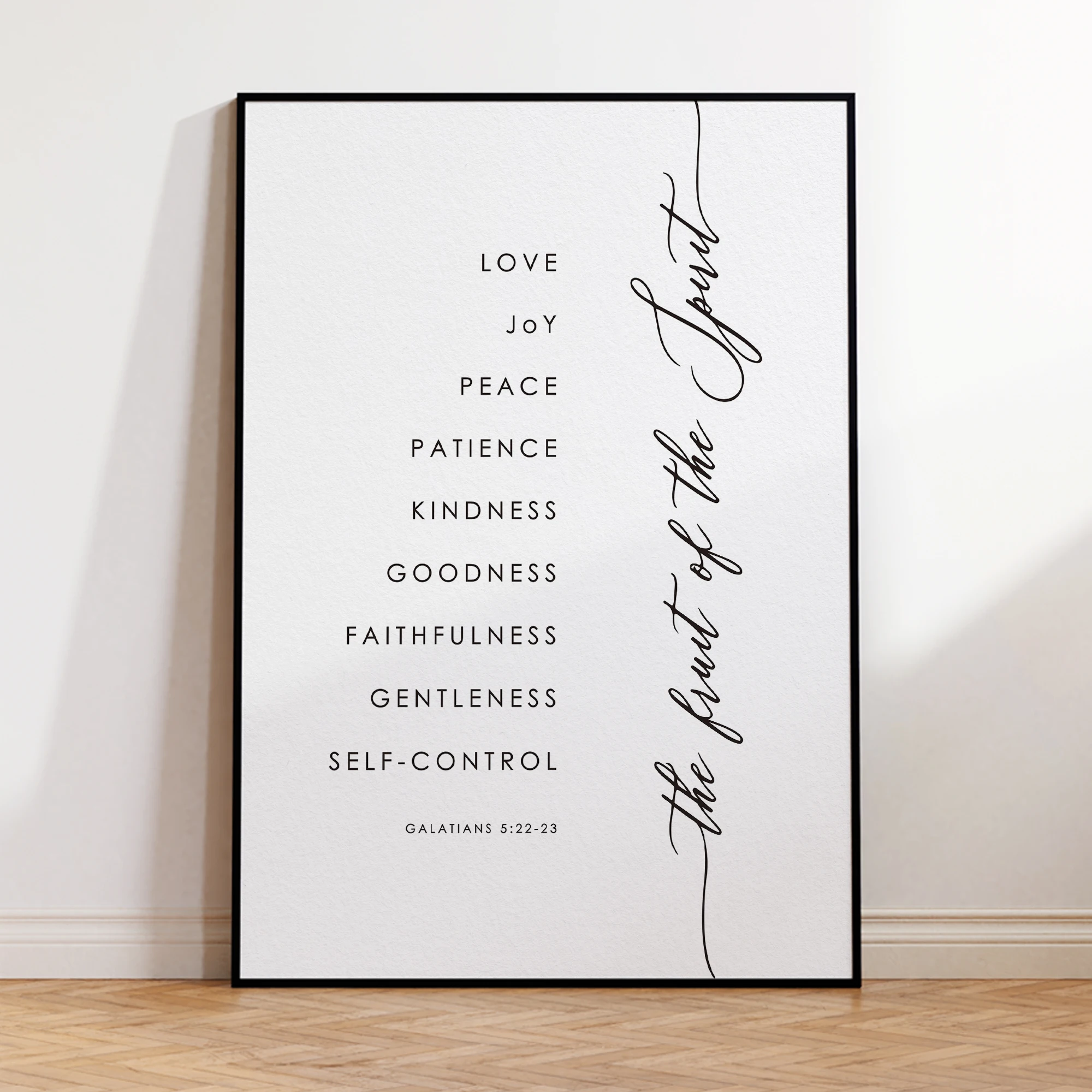 Galatians 5:22-23 Christianity Bible Verse Wall Art Prints Canvas Painting Poster Picture For Living Room Home Decor