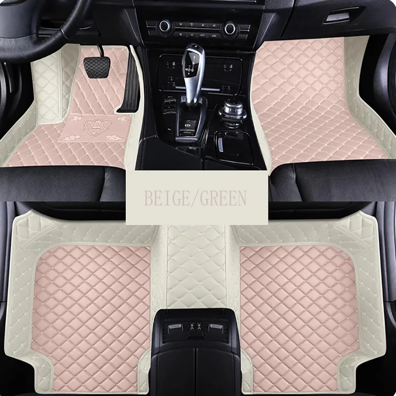 3D PU-leather Waterproof Custom Car Floor Mats For Audi A6 Saloon Sedan Auto Carpets Foot Accessorie Floor Liners