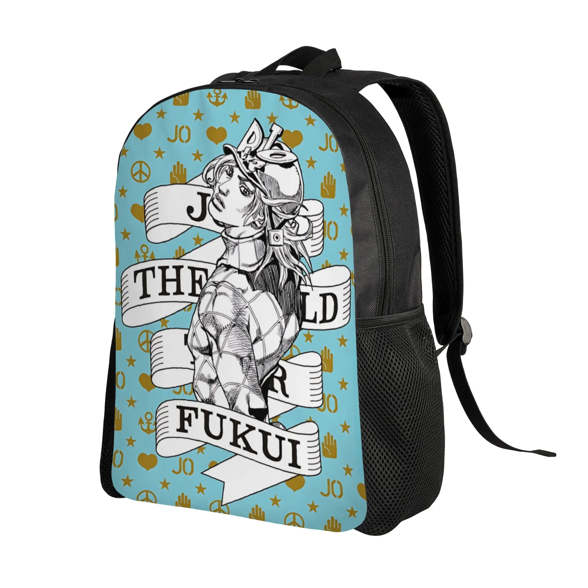 Jojo's Bizarre Adventure World backpack ita bag JOJO anime mochila High Street Work Zipper Closure Rucksack