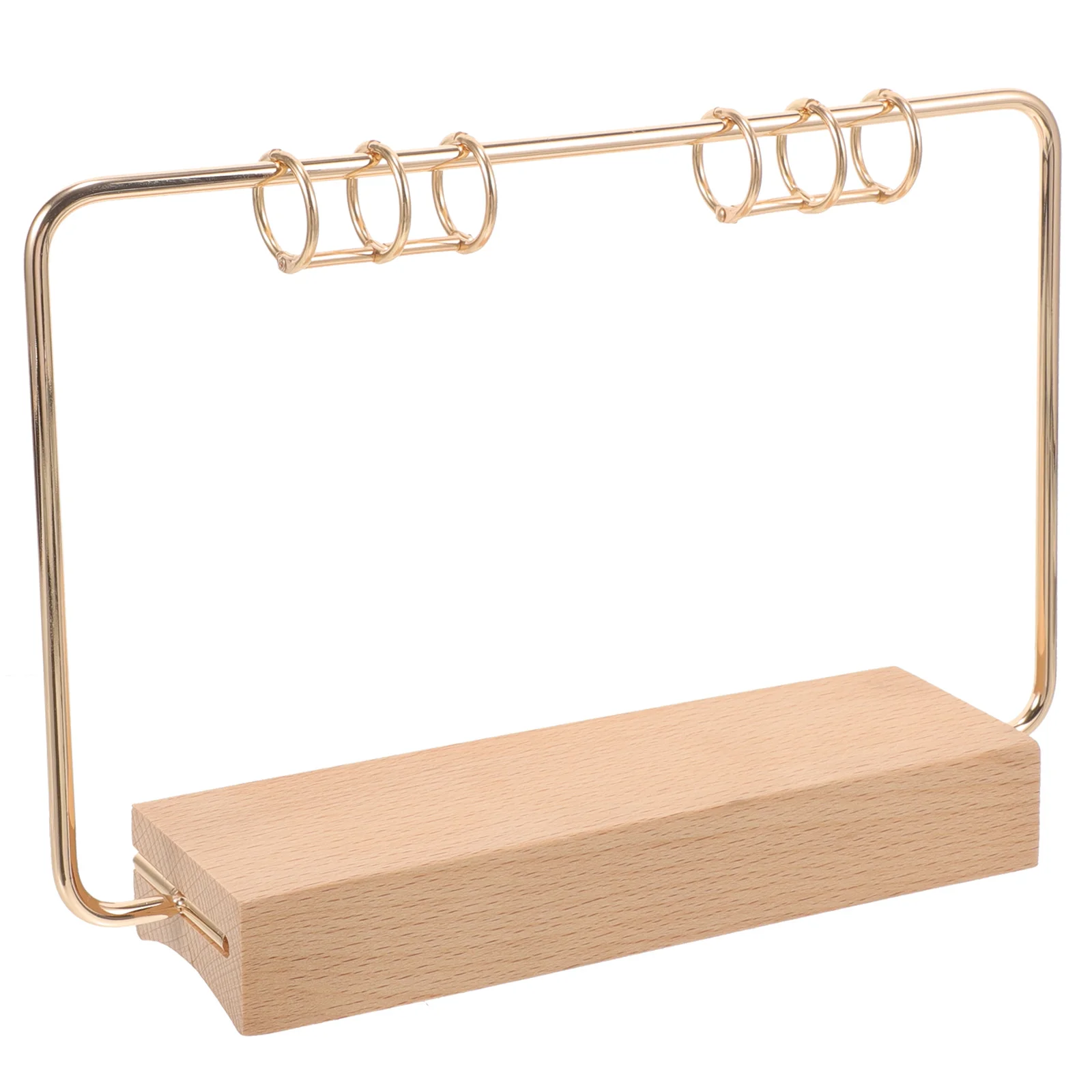 

Solid Wood Desk Calendar Base Accessory Flip Stand Household Wooden Support Holder