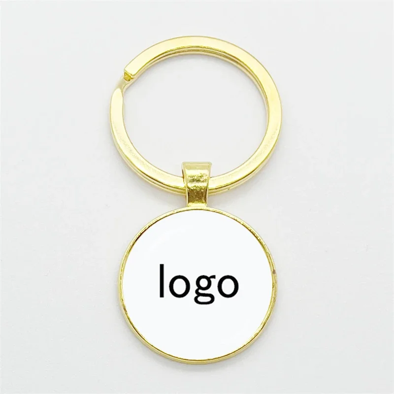 Llavero con logotipo personalizado, personalización del logotipo de la empresa, foto en blanco y negro, foto en Color, joyería de personalización privada