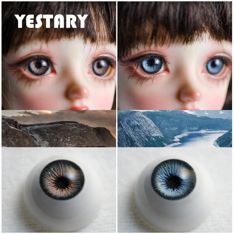 

YESTARY BJD Doll Accessories 1/2 1/3 1/4 1/6 3D Plaster Eyes Toys Retro Eyes For Dolls Craft 12/14/16/18MM Eye Toy For Girl Gift