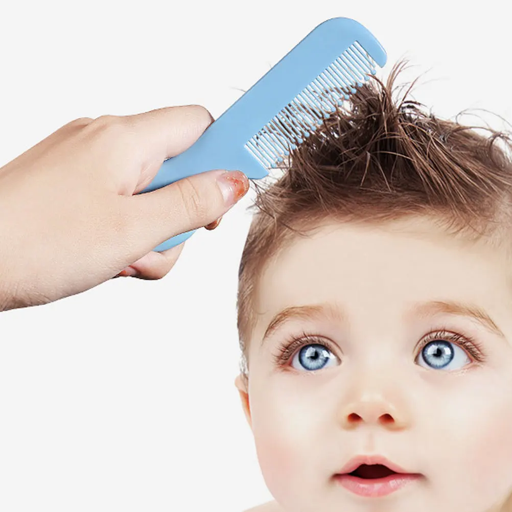 

4 шт., набор расчесок для волос для младенцев, гладкие круглые зубы, не раздражающий дизайн, портативный инструмент для ухода за ребенком для ежедневного использования, расческа для детского душа