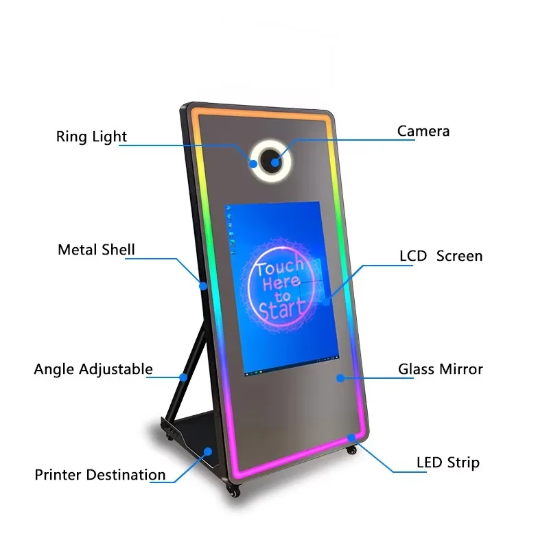 Magic Mirror Photo Booth for Events Selfie Photo Mirror Booth Digital Mirror Photo Booth Camera
