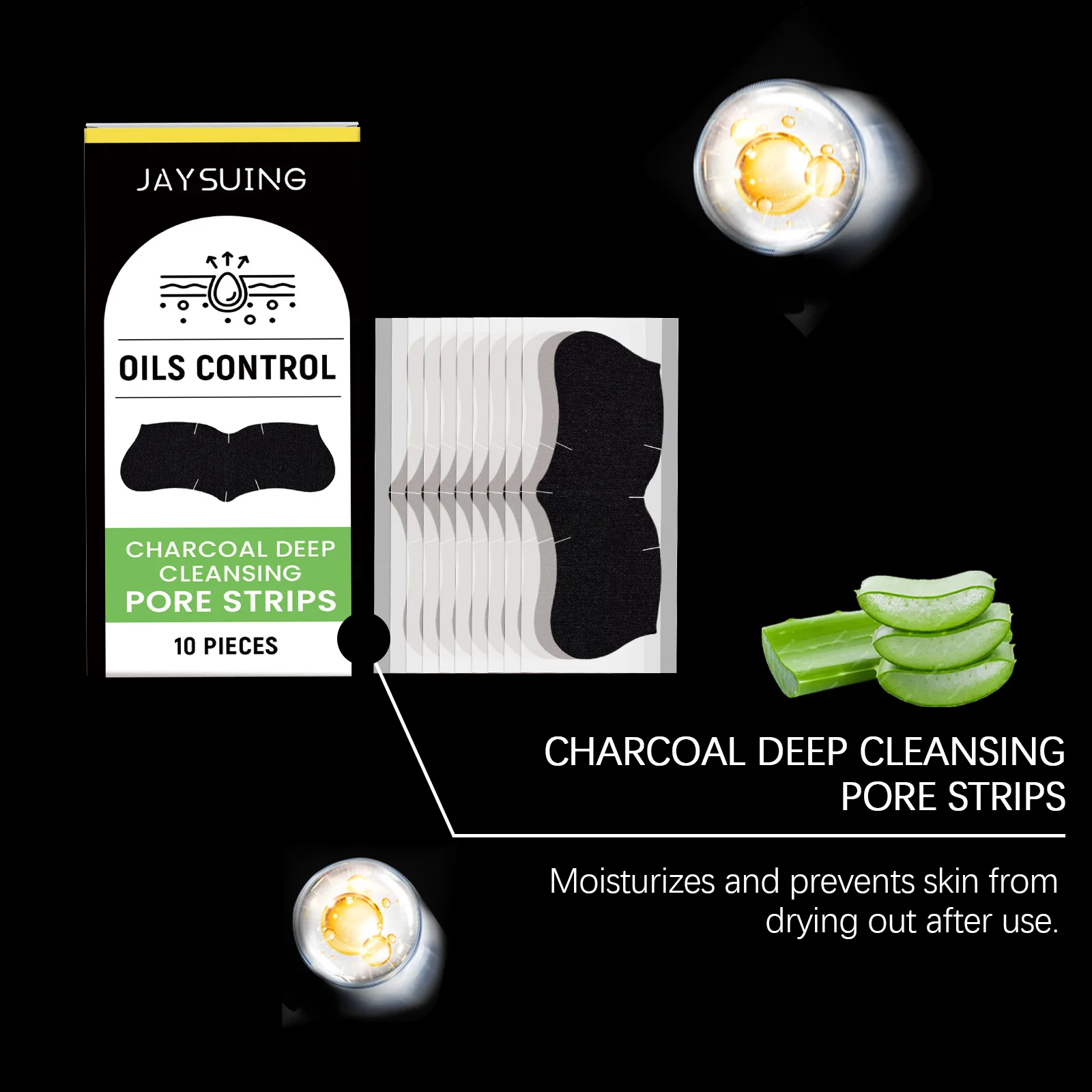 شرائط مسام الأنف الفحمية، إزالة الرؤوس السوداء للتنظيف العميق، معالجة المسام وتنقية وتكريرها #3