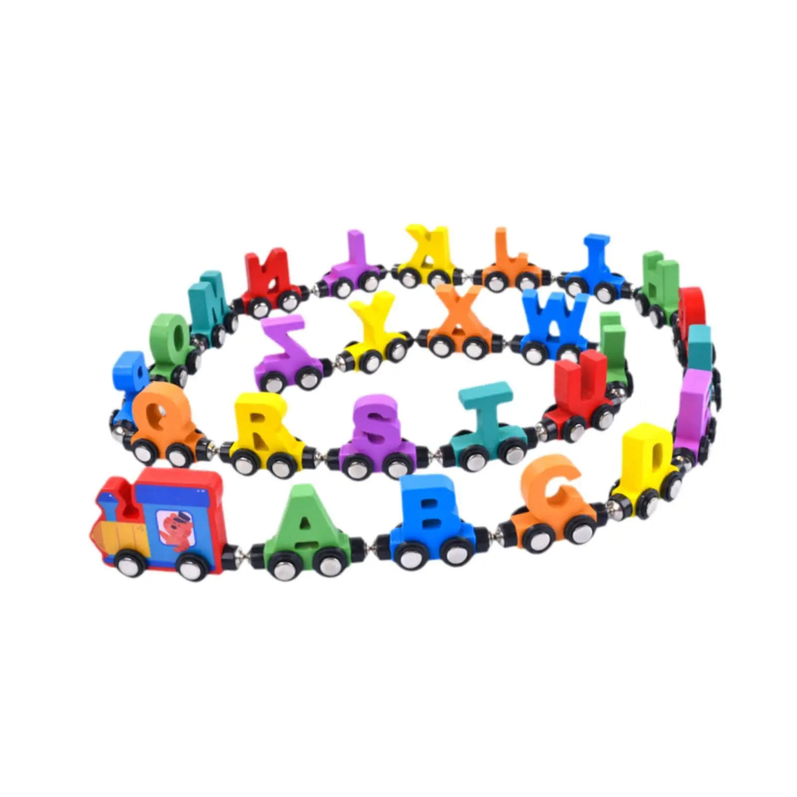 Wooden Alphabet Train Toys Letter Car Learning Toys Montessori Preschool for Toddlers Kids Age 2 3 4 5 Children Birthday Gifts