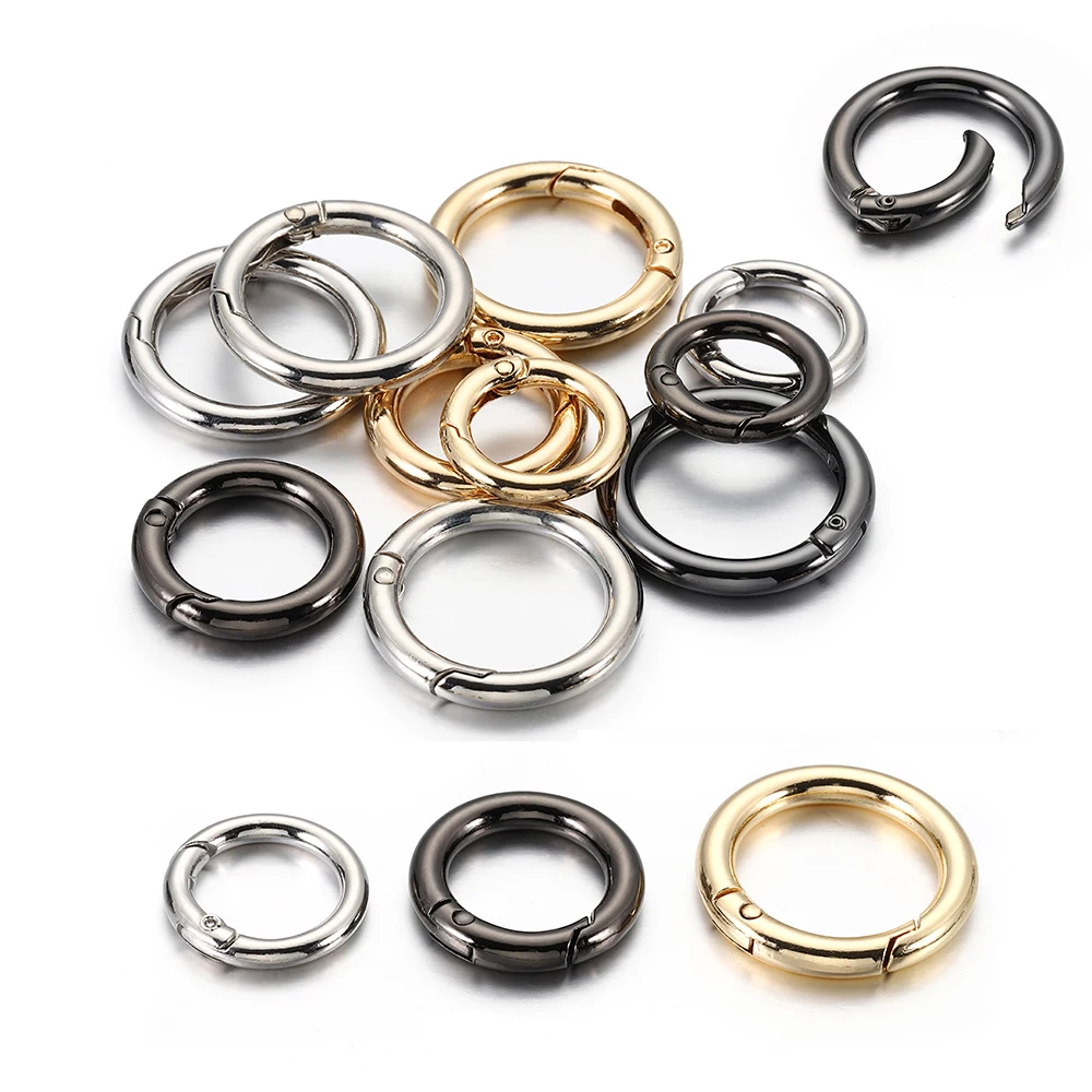 5pcs Metal O Ring Spring Clasps for DIY Jewelry Making