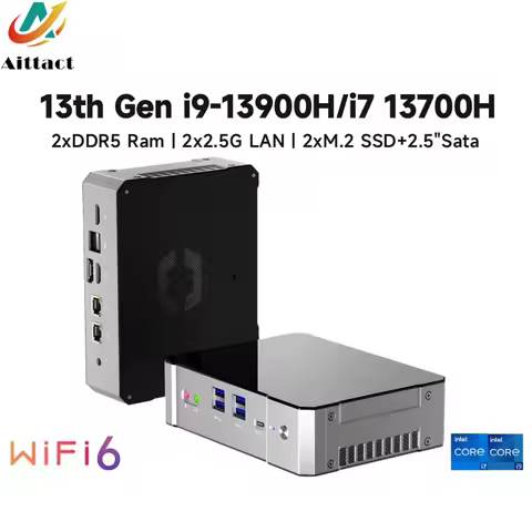 13th Gen Intel Core i9 13900H/i7 13700H Mini PC Thunderbolt 2x DDR5 2x PCIe 4.0 Desktop Gaming Mini Computer 2x 2.5G LAN