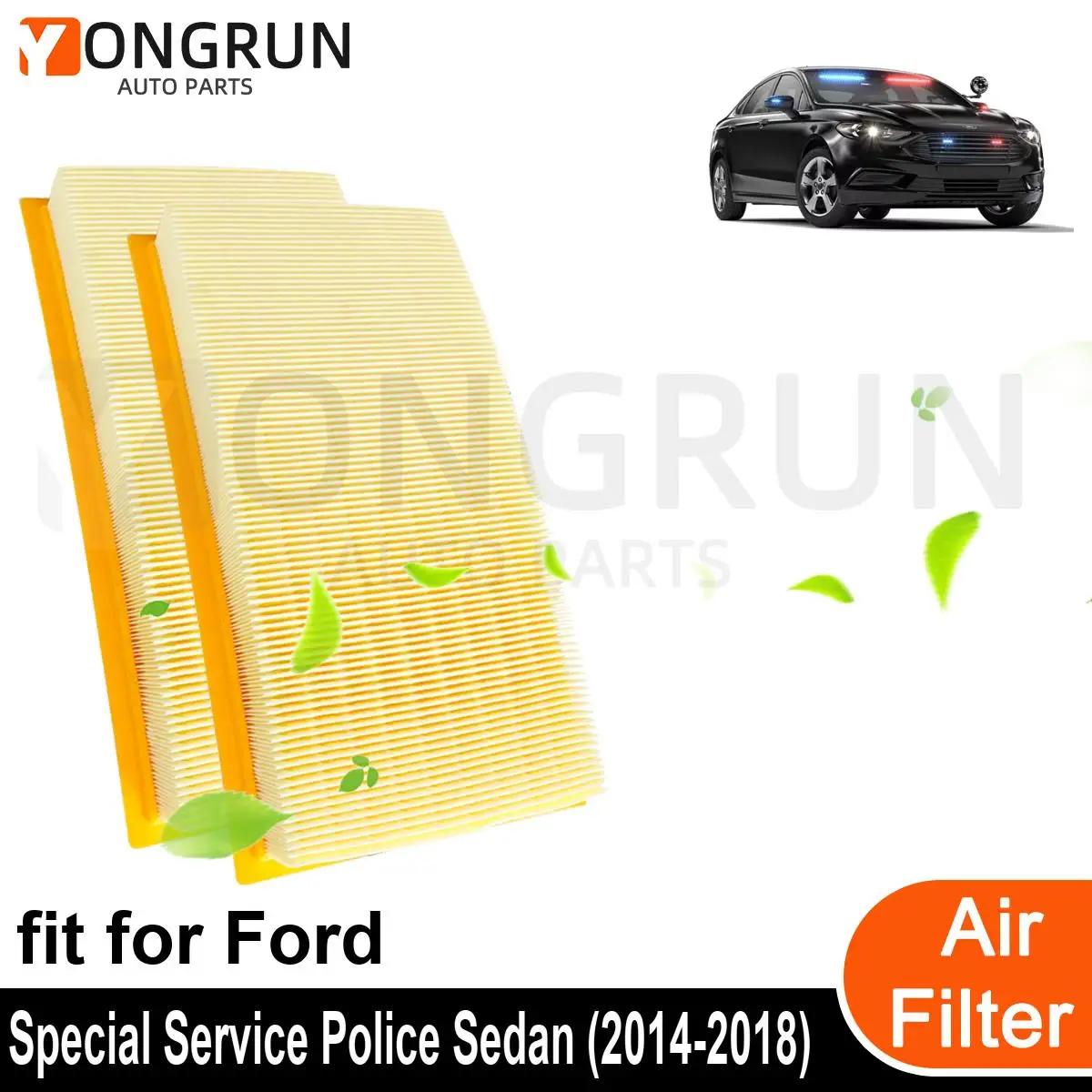 2Pcs New Car Engine Air Filter Cleaner for 2014-2018 Ford Special Service Police Sedan Car Accessories OEM CA10242 7T4Z-9601-A