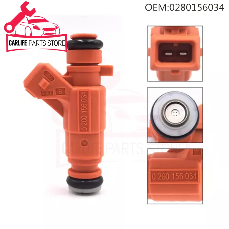 0280156034 New Fuel Nozzle Injector Car Accessories For Citroen Berlingo C2 C3 Xsara Peugeot 1007 206 1.6 16V Auto Parts