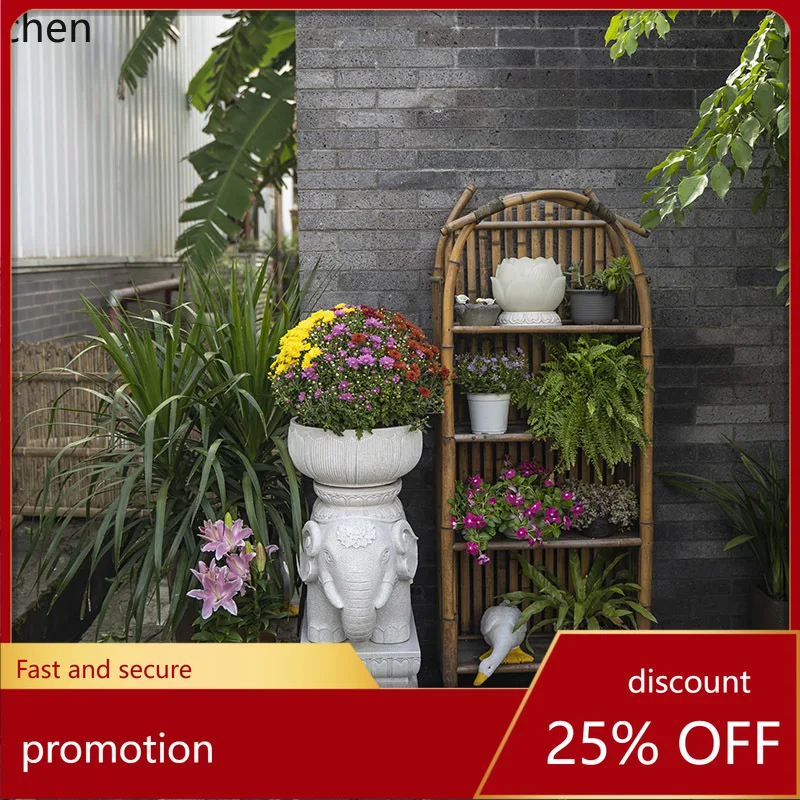 ZML Chinese garden arrangement modeling flower pot courtyard villa flower pot ornament