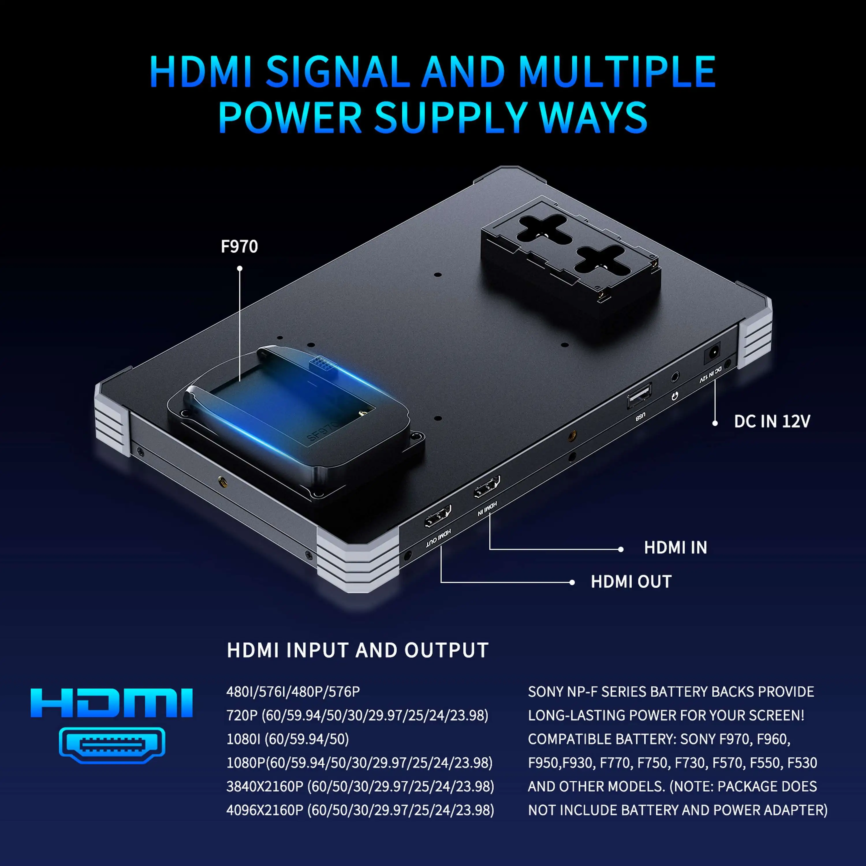 FEELWORLD T10 10.1 بوصة 4K HDMI SDI Dslr مراقب ميداني ألومنيوم شاشة تعمل باللمس DSLR شاشة كاميرا