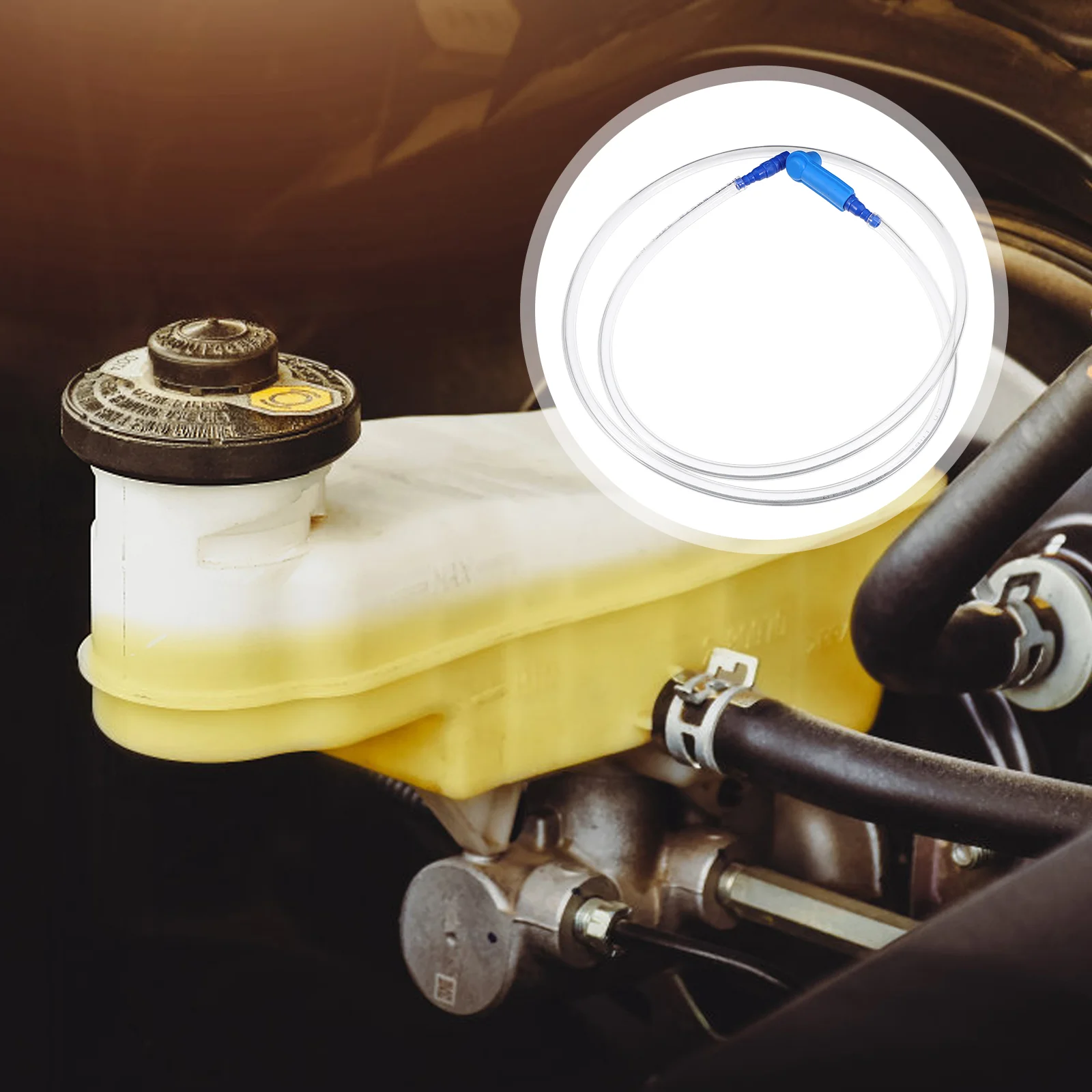 Oil Change Tool Car Modification Accessory Brake Fluid Hose Vacuum Cleaner Bleeder Rubber Connector System Bleeding Kit