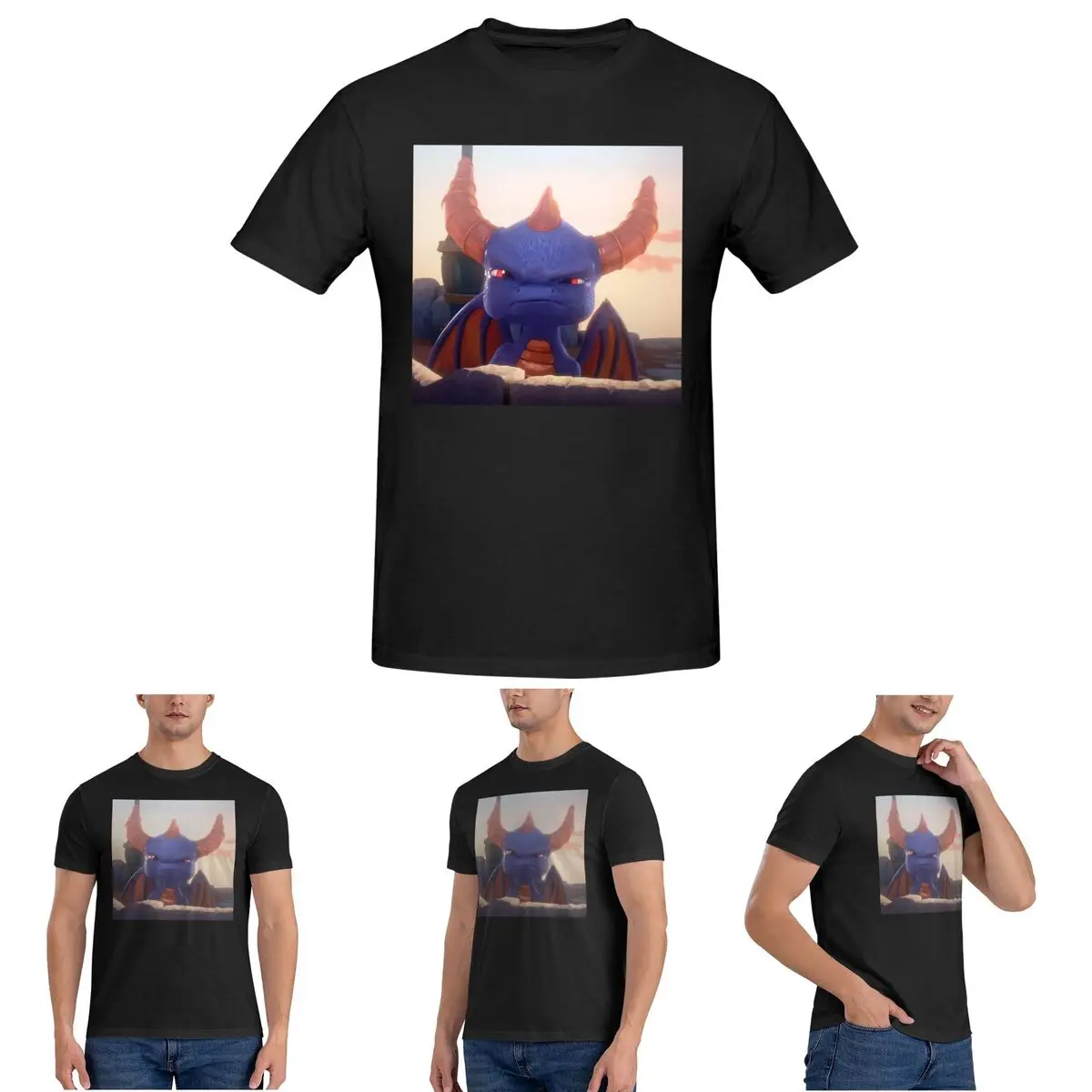 

Футболка Ice Spyro для мужчин, хлопковые футболки большого размера, мужская летняя одежда с короткими рукавами и круглым вырезом, топы S-6XL