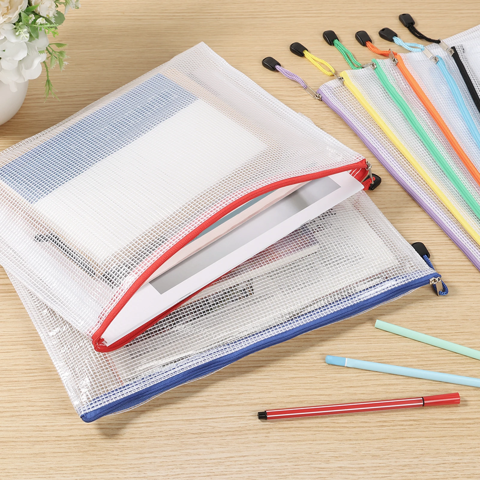 

30/48pcs Zipper Pouch File Bags Reusable Zippered Pouches for Organizing Classroom, Board Game Storage, Toys Puzzle Bags