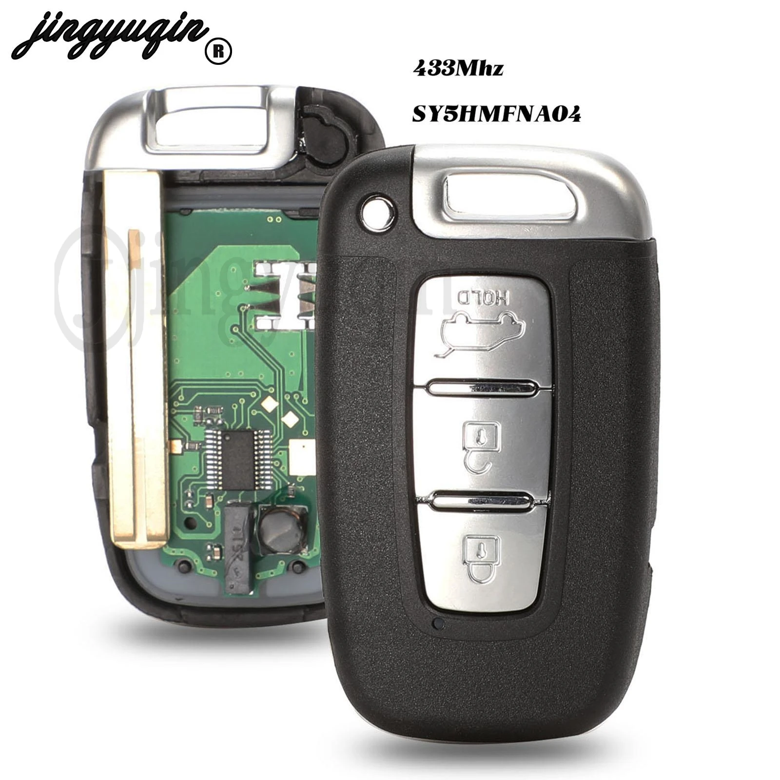 

jingyuqin 433MHz Remote Smart Key for HYUNDAI 433MHz I30 I45 Ix35 Genesis Equus Veloster Tucson Sonata Elantra K2 K5 Chip