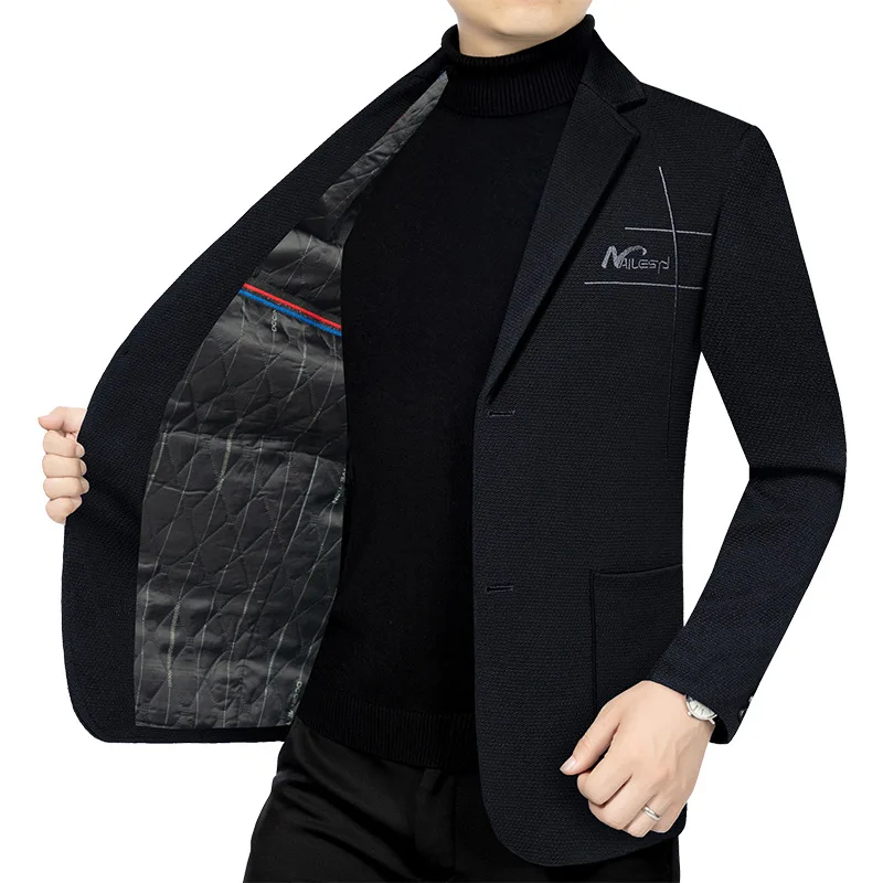 Autumn and winter new middle-aged men's suit jacket dad suit high-grade business casual suit men on clothes High quality
