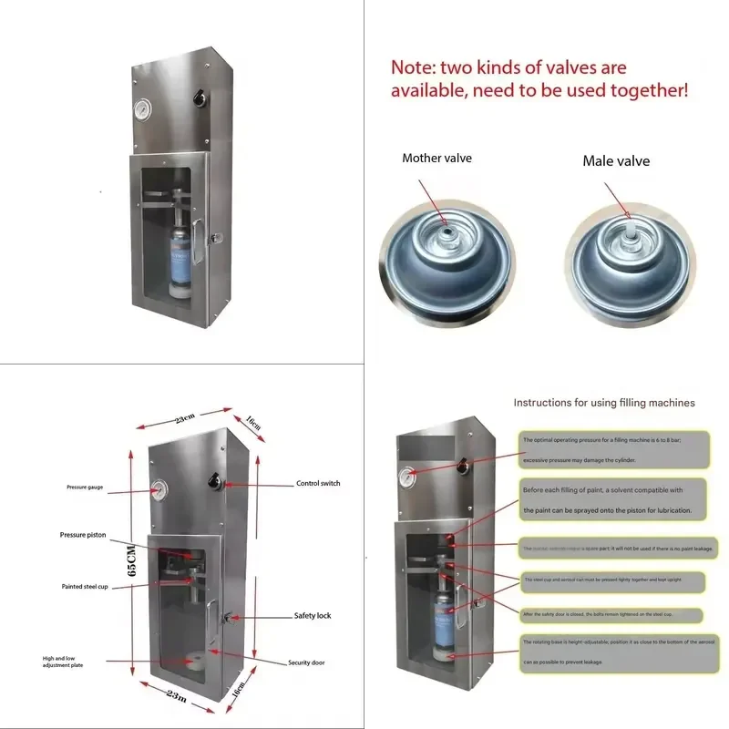 for Factory Direct Sales Semi Automatic Aerosol Tank Filling Machine Paint Air Quantitative Filling Commercial Aerosol Tank