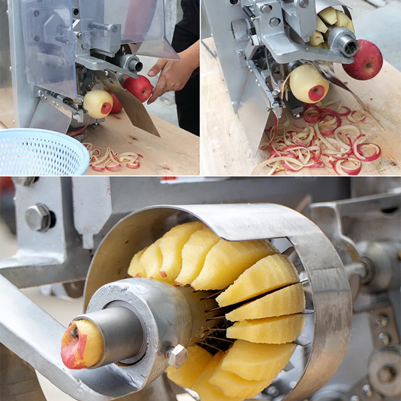 Automatic Apple Peeler Corer Slicer Apple Peeling Coring Cutting Machine Industrial Multifunctional Apple Slicer