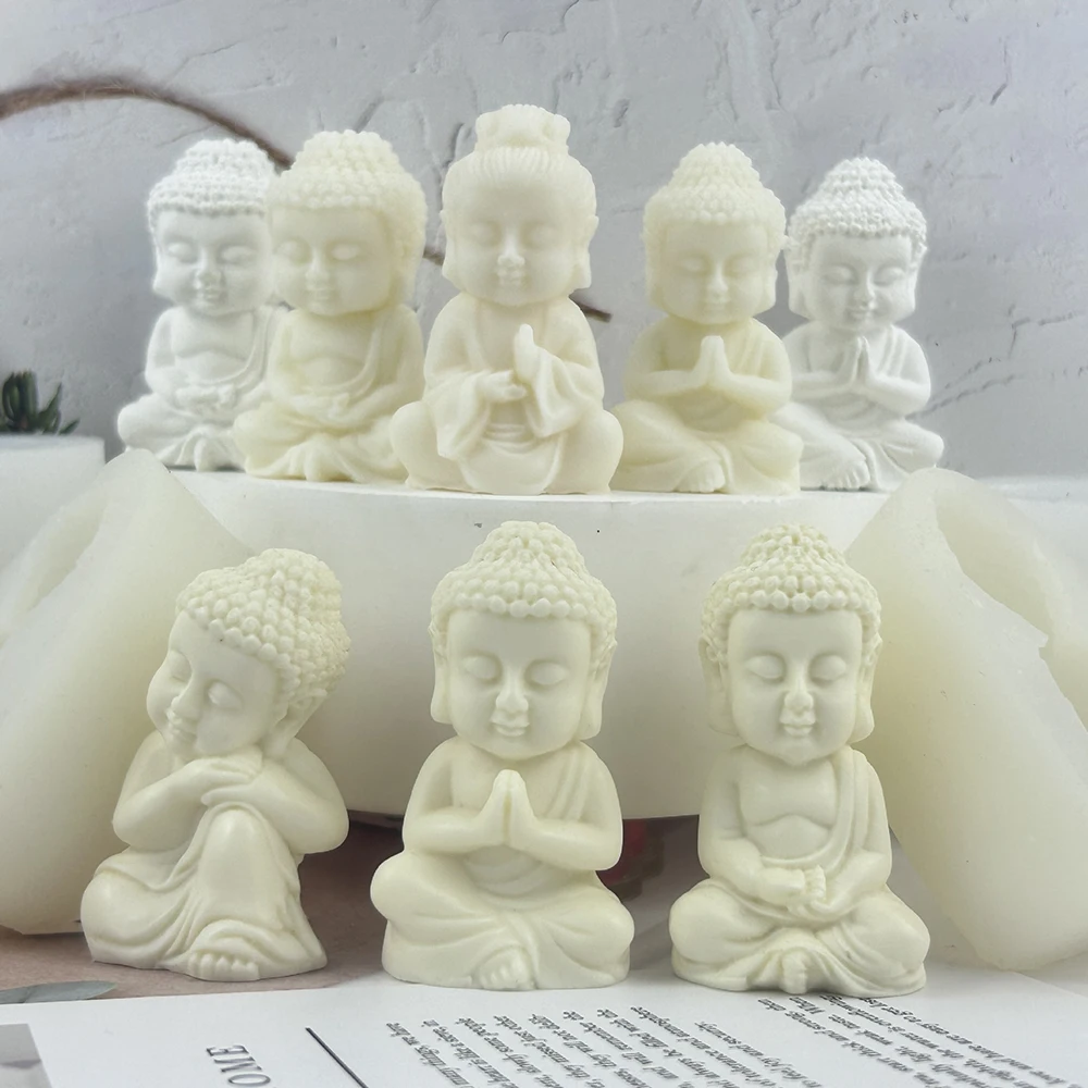 3D Maitreya Silicone Candle Mold DIY Church Buddha Making Plaster Epoxy Resin Aroma Soap Chocolate Baking Molds Home Decor